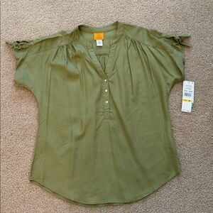 Ruby Rd. Sage Green Blouse